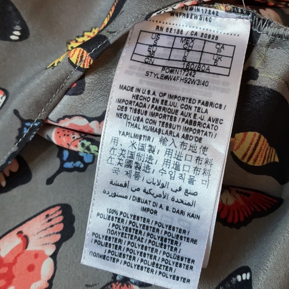 Guess Los Angeles Camisole Butterfly Tank Top Crop Size S - Picture 5 of 5